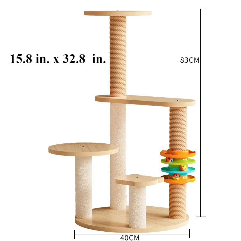 Cat Tree Sisal Rope Cat Tower Cat Scrapers Scratching Post for Cats Toys Multi Shop24