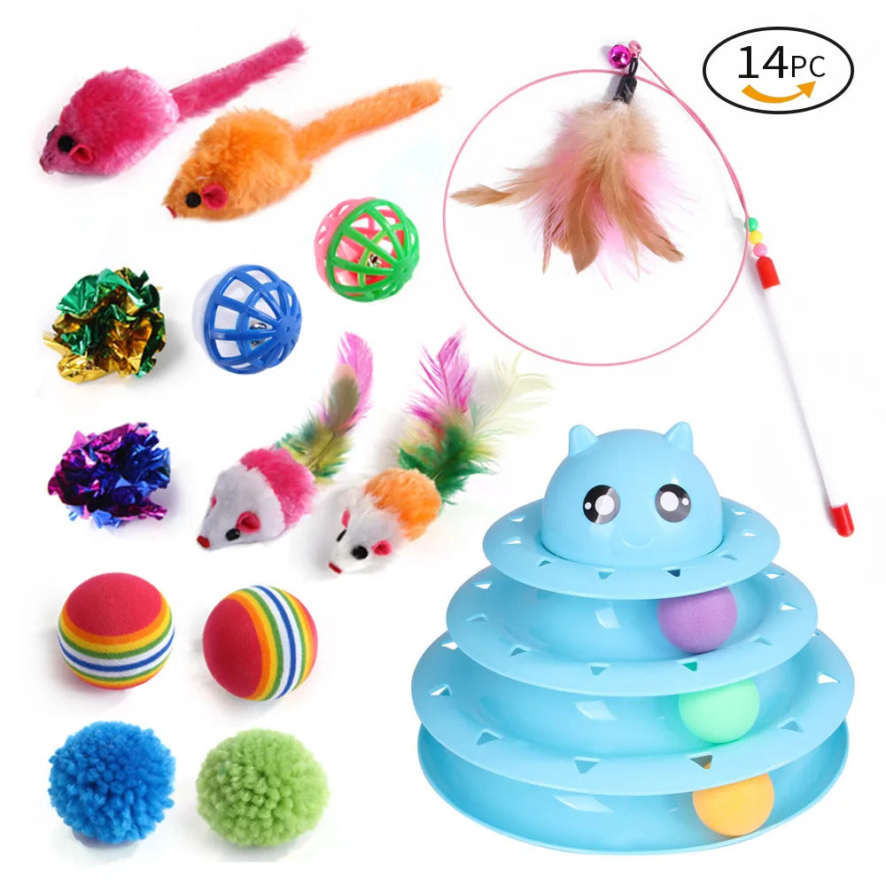 Kitten Toys Variety Cat Toy Combination Bell Ball Cat Multi Shop24