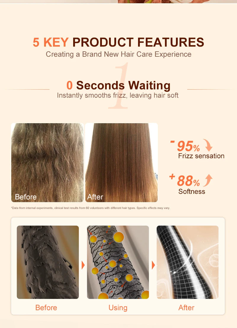 PURC Magic Instant Smooth Hair Serum Nourishing Repair Damaged Leave-In Hair Oil