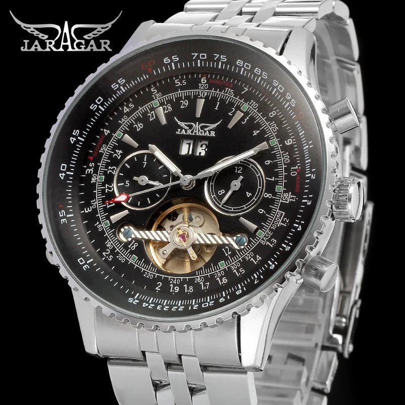 JARAGAR Original Big Dial Tourbillon Chronograph Automatic Man Watches Multi Shop24