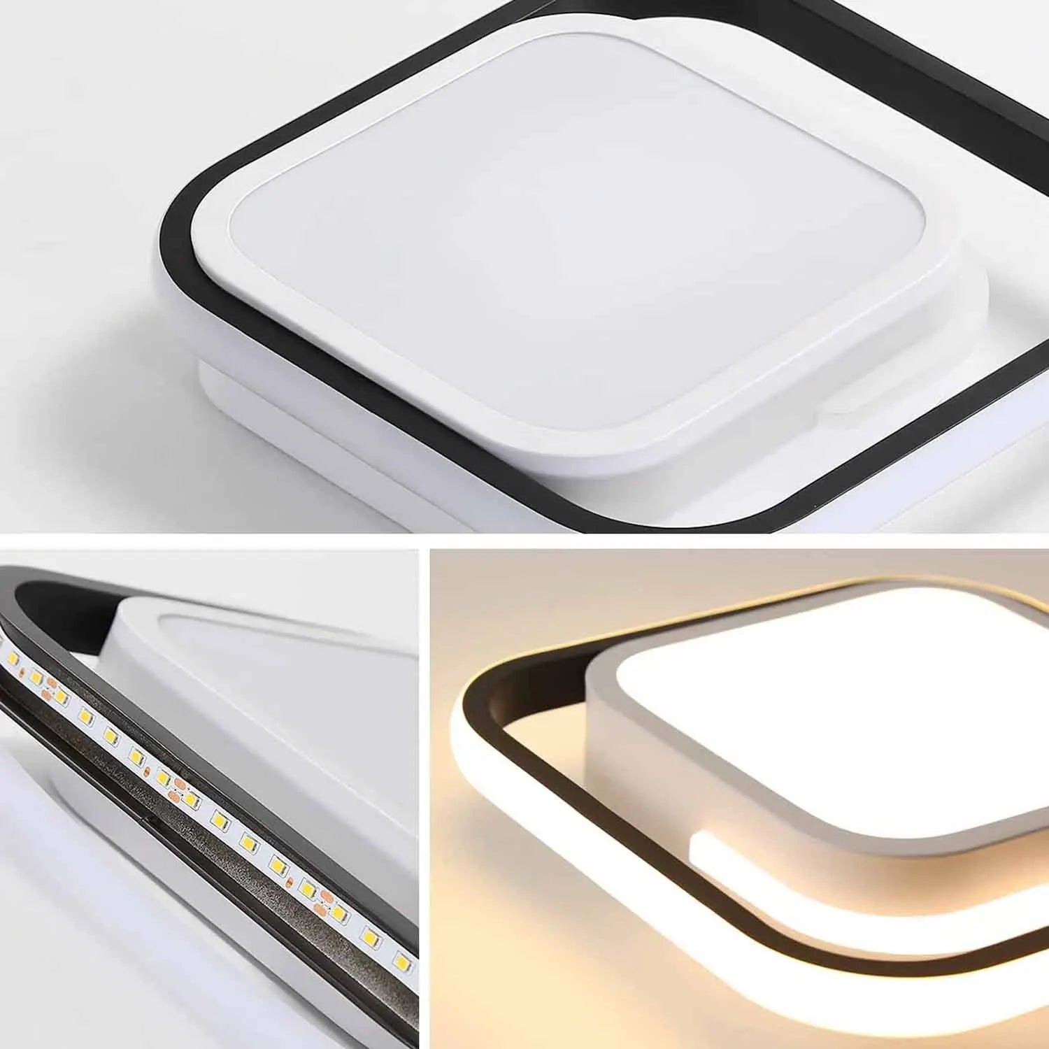 Aluminum Ceiling Light, 30W Square LED 3000K Warm Light - Multi Shop24