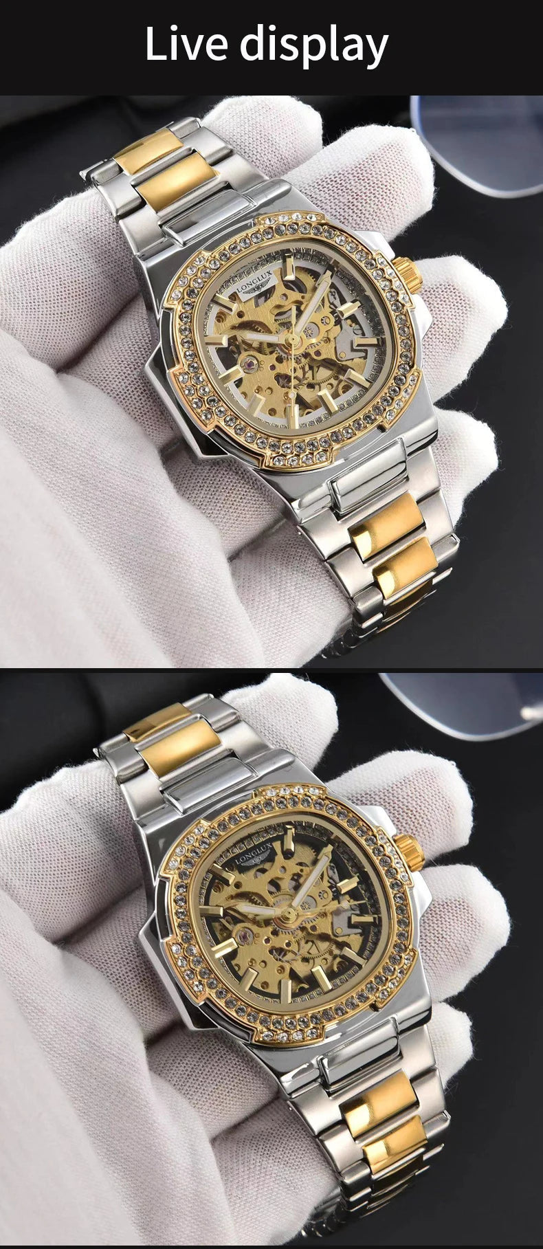 LONGLUX automatic man watch luxury stainless steel Multi Shop24