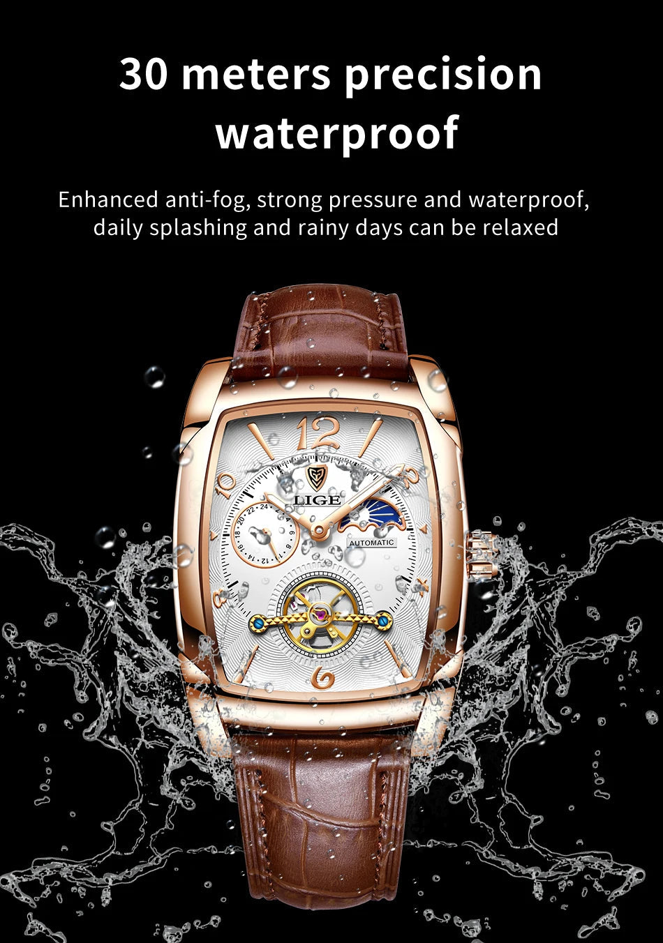 2024 LIGE New Men Watch Automatic Mechanical Watch for Men Multi Shop24