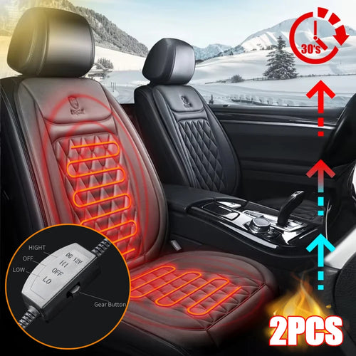 1/2pcs Winter Heated Car Seat Cover 12V Heating Warmer Car Seat - Multi Shop24