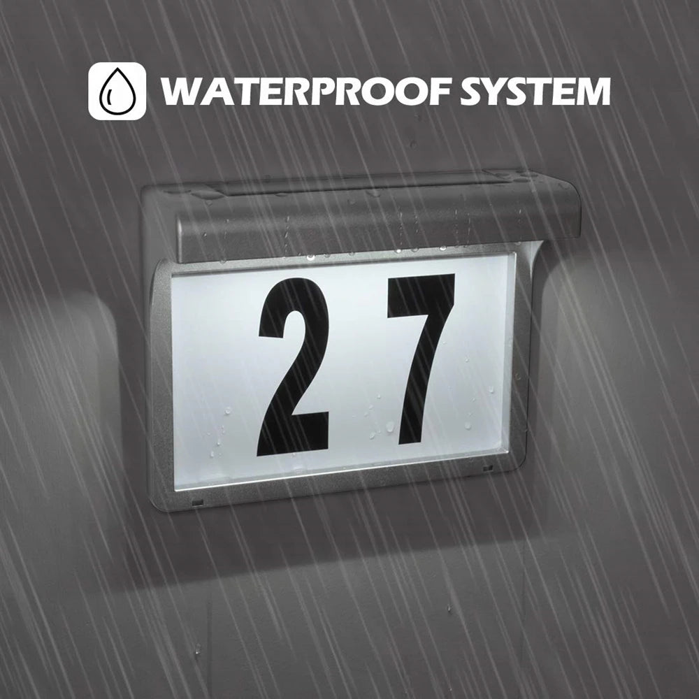 LED Solar House Number Light Waterproof Outdoor - Multi Shop24