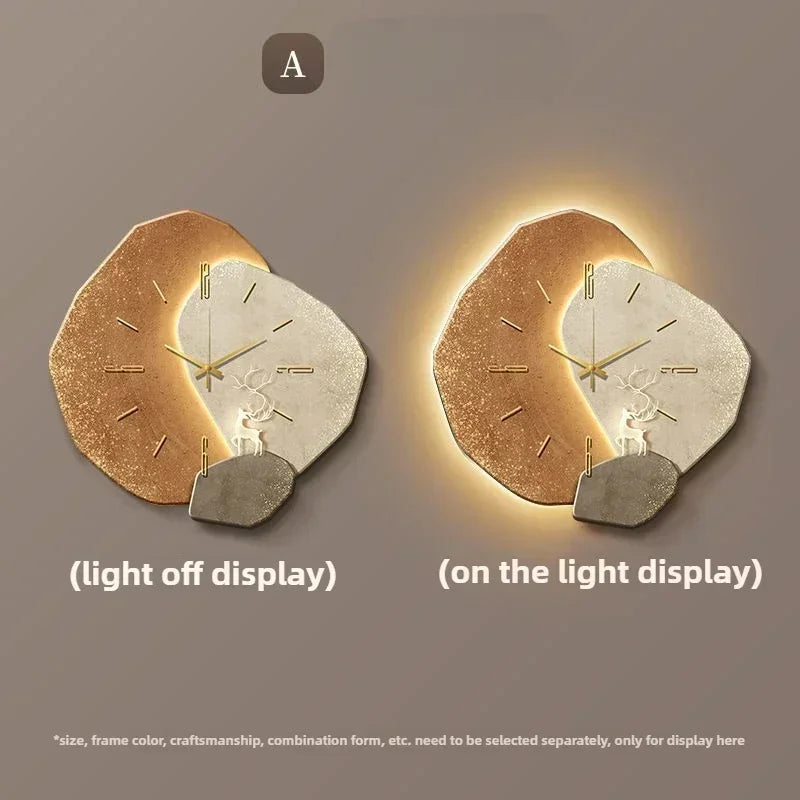 European Premium Wall Lamp Clocks Office Aesthetic Christmas Wall Clock - Multi Shop24