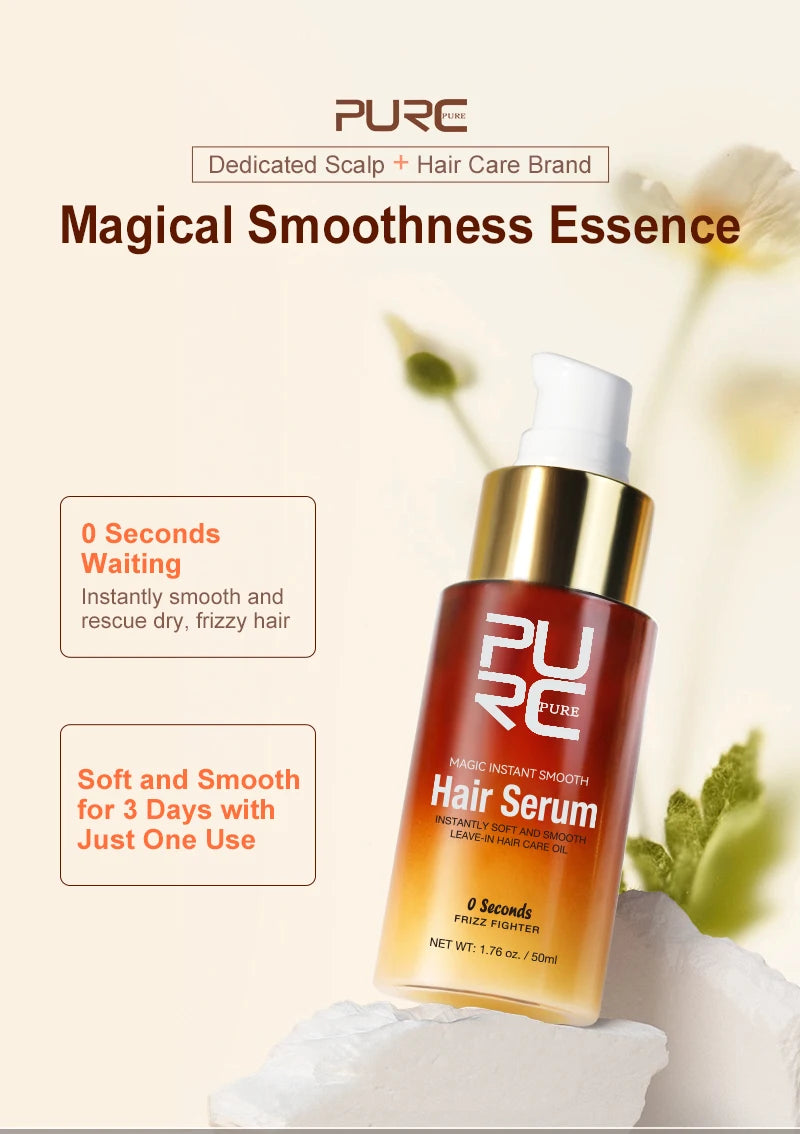 PURC Magic Instant Smooth Hair Serum Nourishing Repair Damaged Leave-In Hair Oil