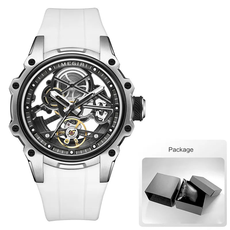 MEGIR Skeleton Dial Automatic Mechanical Watch Men Multi Shop24