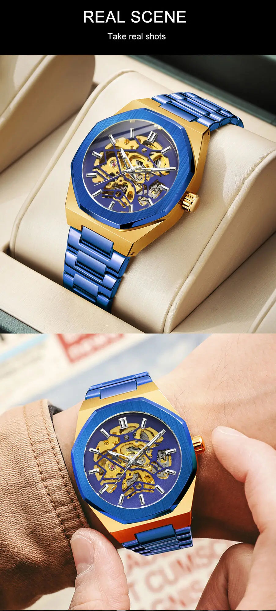 FORSINING 344D Top Brand Luxury Skeleton Automatic Mechanical Men's Multi Shop24