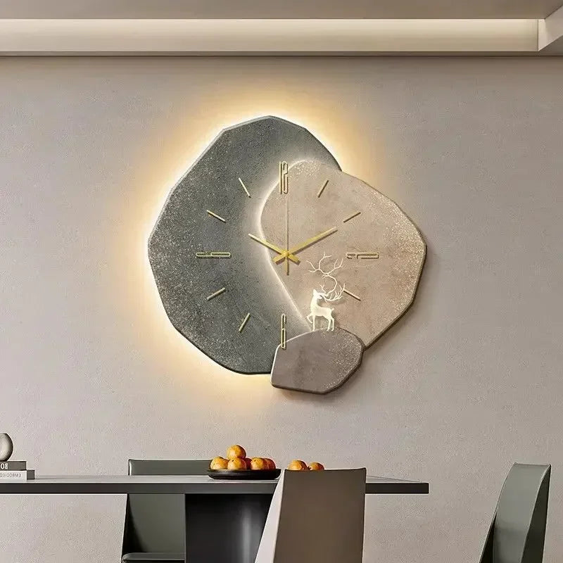 European Premium Wall Lamp Clocks Office Aesthetic Christmas Wall Clock - Multi Shop24