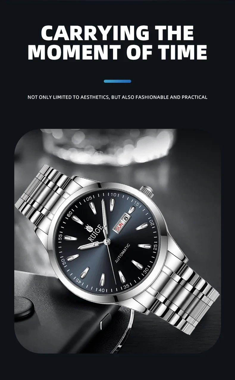 RUIGE Weekly Calendar Men's Fully Automatic Mechanical Watch Multi Shop24