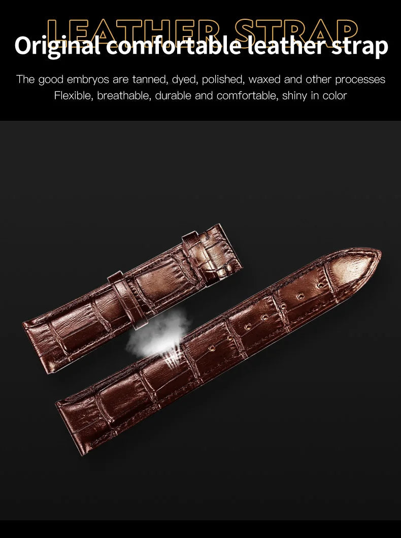 OLEVS 6658 Mens Watch Business Leather Strap Reloj Multi Shop24