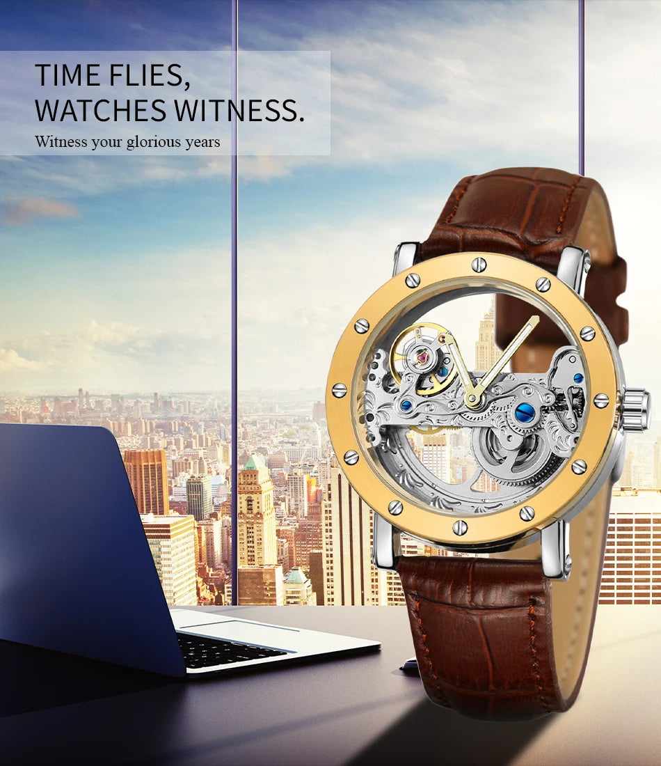 2024 Top Brand Luxury Steel Skeleton Tourbillon Automatic Multi Shop24