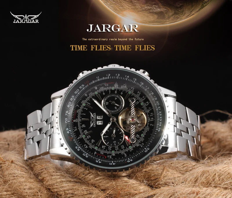 JARAGAR Original Big Dial Tourbillon Chronograph Automatic Man Watches Multi Shop24