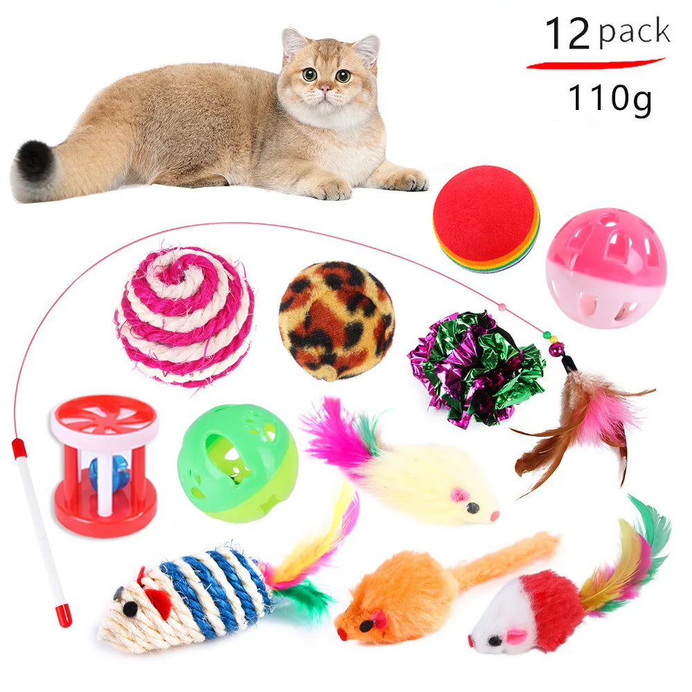 Kitten Toys Variety Cat Toy Combination Bell Ball Cat Multi Shop24