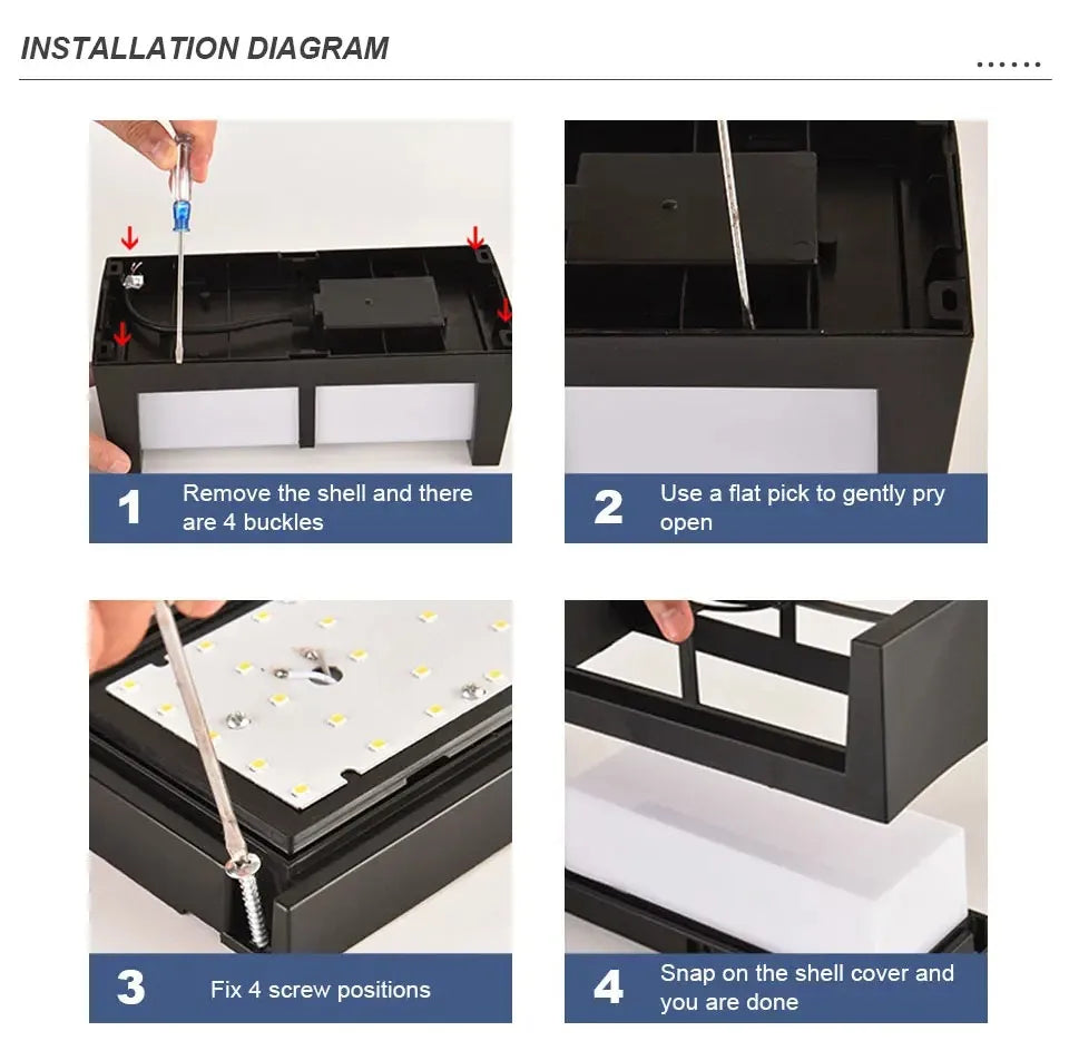 LED Wall Light Motion Sensor 16W AC85-265V Exterior Wall Lamp For Garden - Multi Shop24