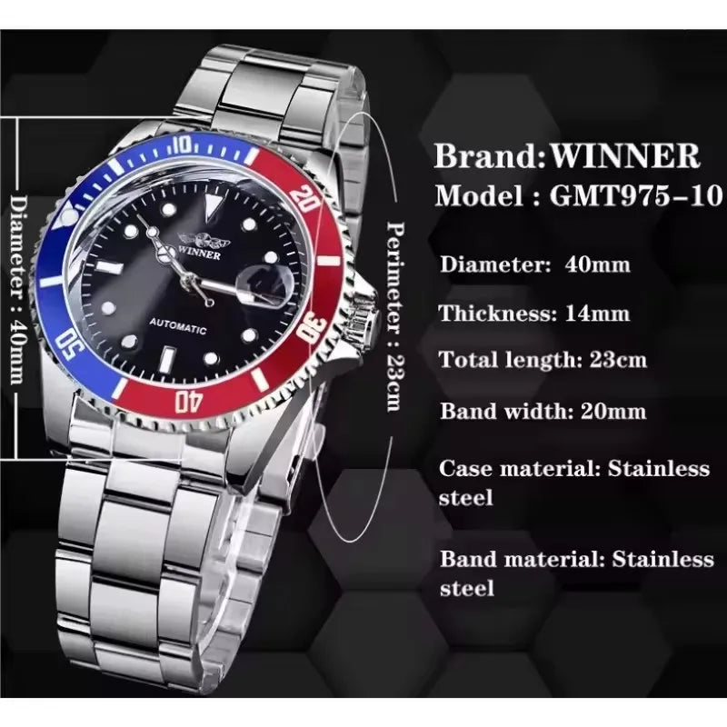 WINNER 002 Fashion Accessories Men's Automatic Mechanical Watch Luxury Multi Shop24
