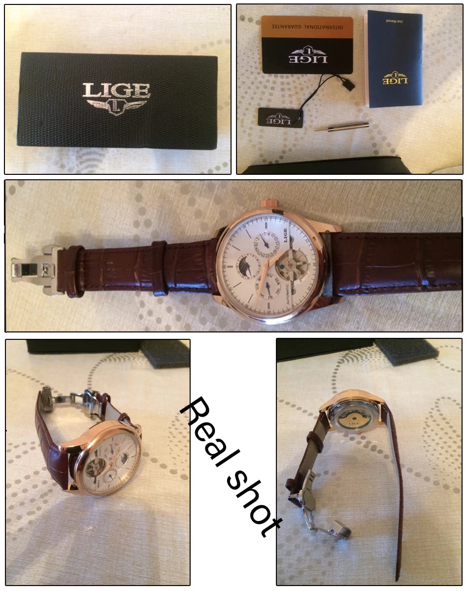 LIGE Men Watches Automatic Mechanical Watch Multi Shop24