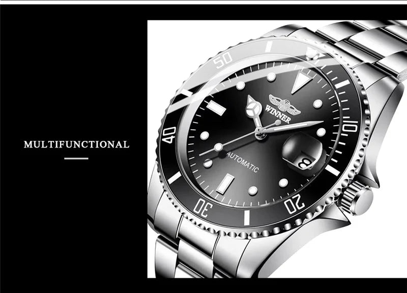 WINNER 002 Fashion Accessories Men's Automatic Mechanical Watch Luxury Multi Shop24