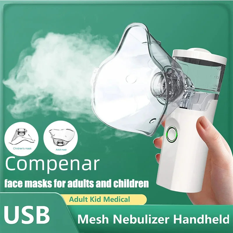 Outdoor Portable Kids Adult Saving Emergency Device Nebulizer Silent Mesh Mini First Aid Kit Handheld Asthma Inhaler Atomizer Multi Shop24