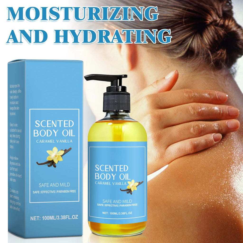 Stress Relief Vanilla Massage Oil - Deeply moisturizes, soothes muscles