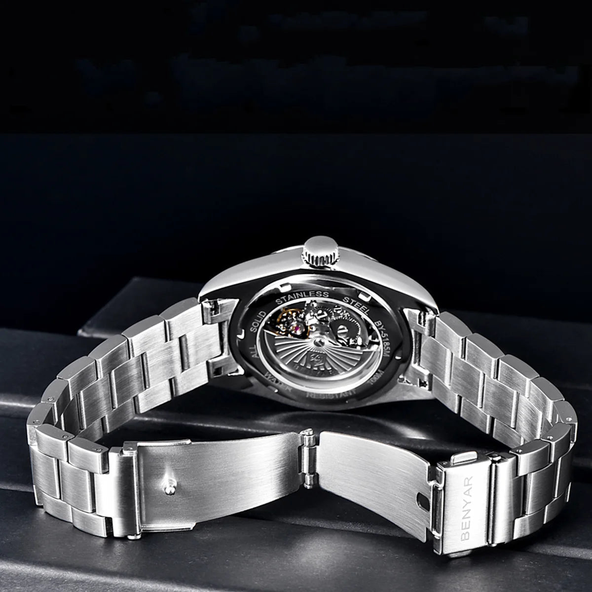 BENYAR New Luxury Automatic Watch 10Bar Waterproof Stainless Steel Men Multi Shop24