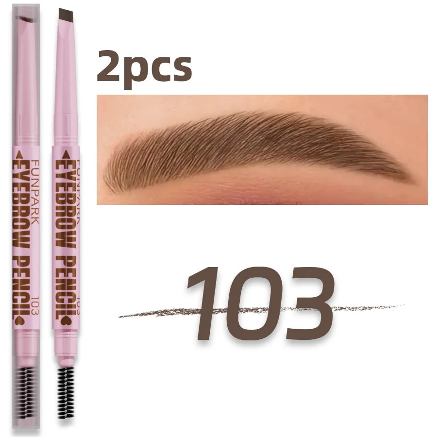 2 in1 Eyebrow pencil professional Cosmetics makeup for women 5 Colors Waterproof Eyebrow Tattoo brush Long Lasting eyebrow pen MultiShop24