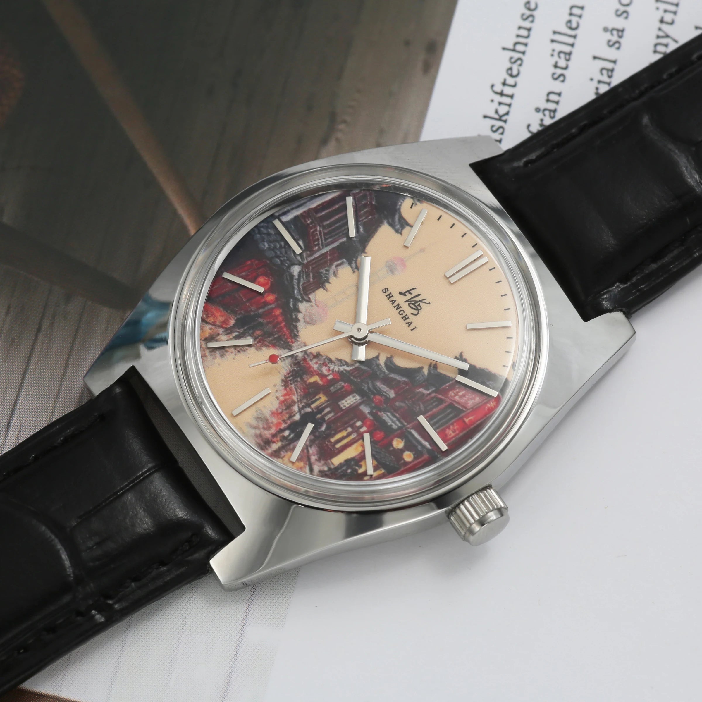 Shanghai 36MM Hand-Wind Mechanical Watch 7120 Waterproof Bauhaus Multi Shop24