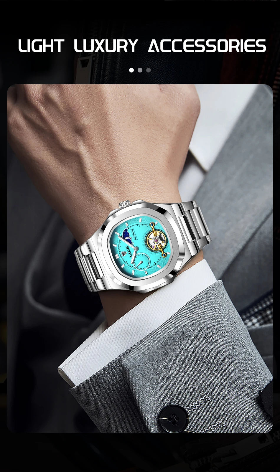 LIGE 2024 Automatic Mens Watch Fashion Stainless Steel Luxury Watches Men Multi Shop24