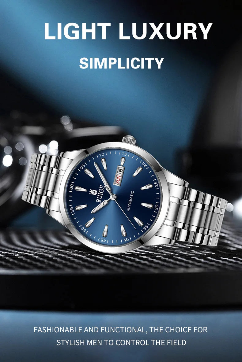 RUIGE Weekly Calendar Men's Fully Automatic Mechanical Watch Multi Shop24
