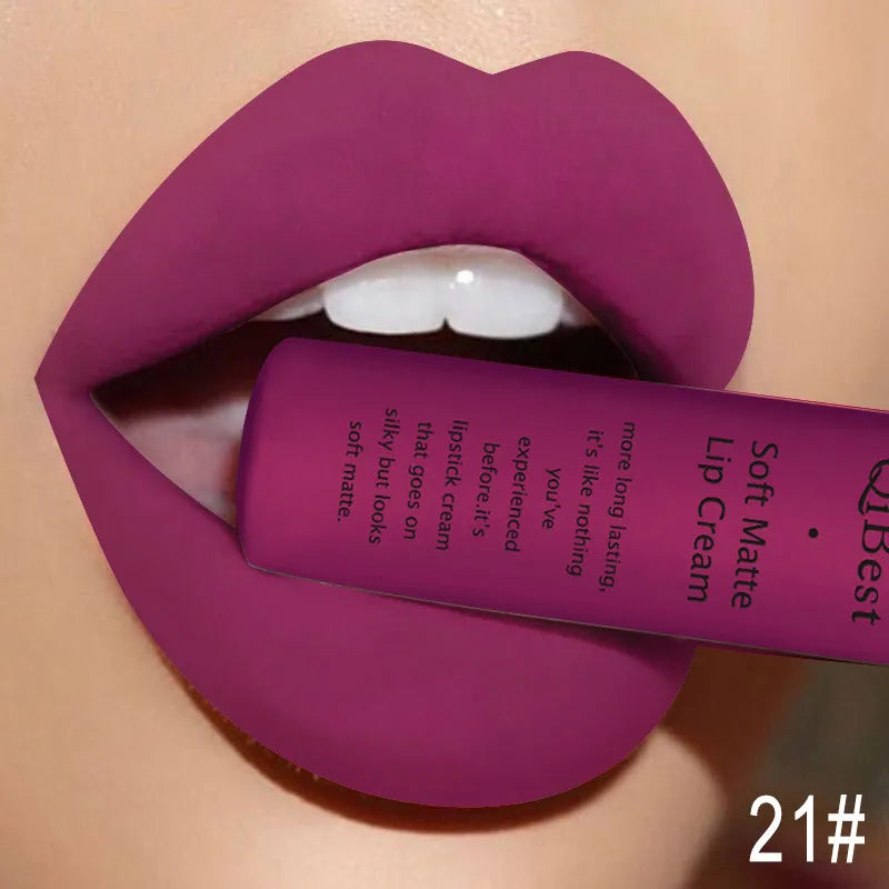 QIBEST Sexy Velvet Matte Lip Gloss Liquid Lipstick Makeup For Women - Multi Shop24