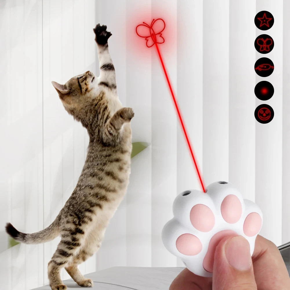 Funny Laser Pet Toys Rechargeable 5 Adjustable Patterns for Pet Dog Cats Multi Shop24