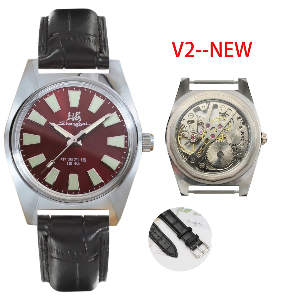 Shanghai 36MM Hand-Wind Mechanical Watch 7120 Waterproof Multi Shop24
