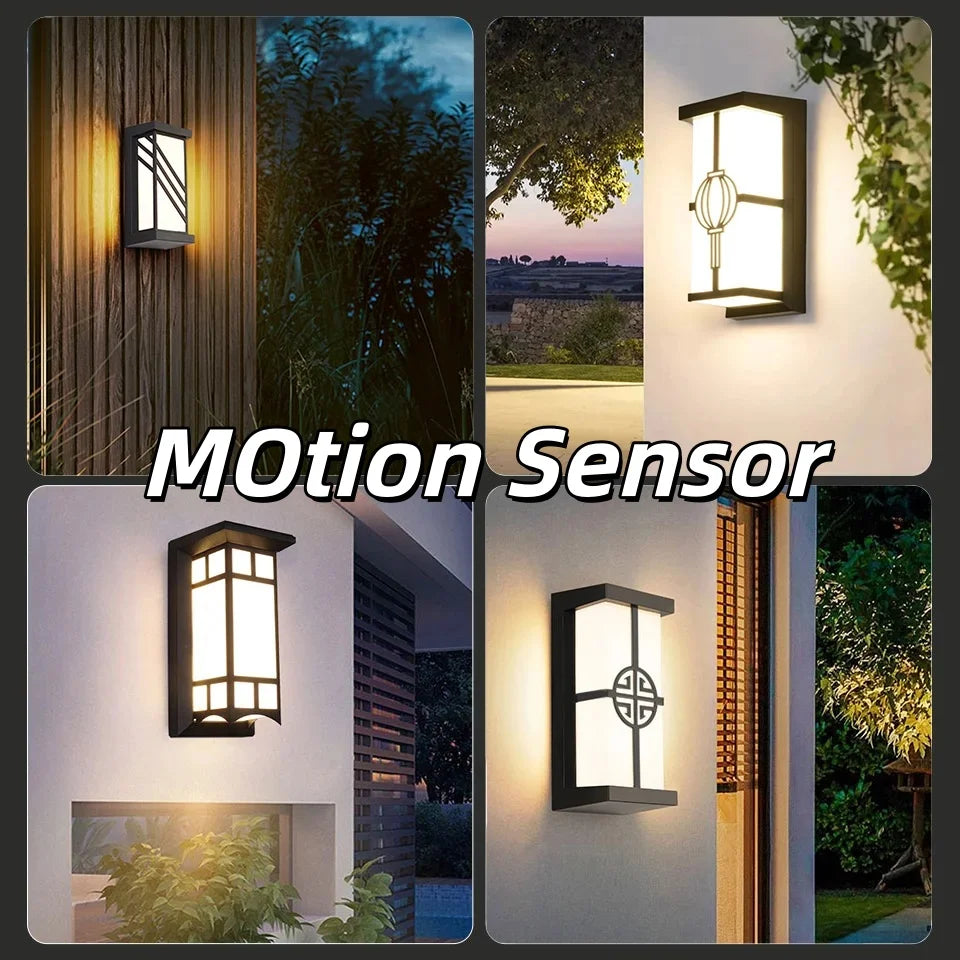 LED Wall Light Motion Sensor 16W AC85-265V Exterior Wall Lamp For Garden - Multi Shop24
