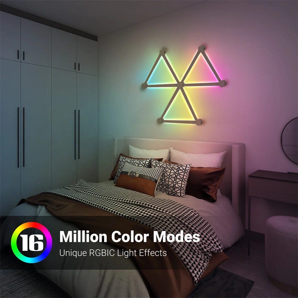 Splicing Light DIY Atmosphere Light RGB Smart Wall Light Voice Control Lamp - Multi Shop24