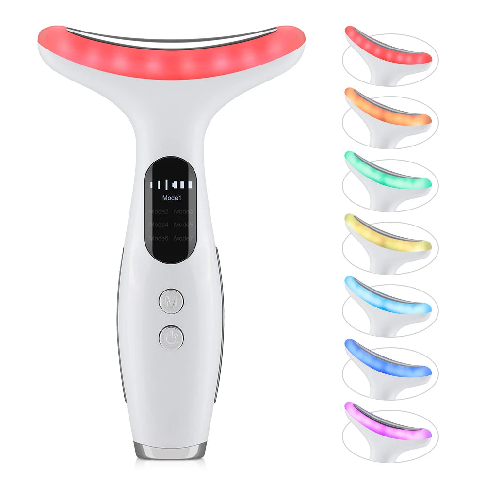 Micro-current Neck & Face Beauty Device LED IPL Skin