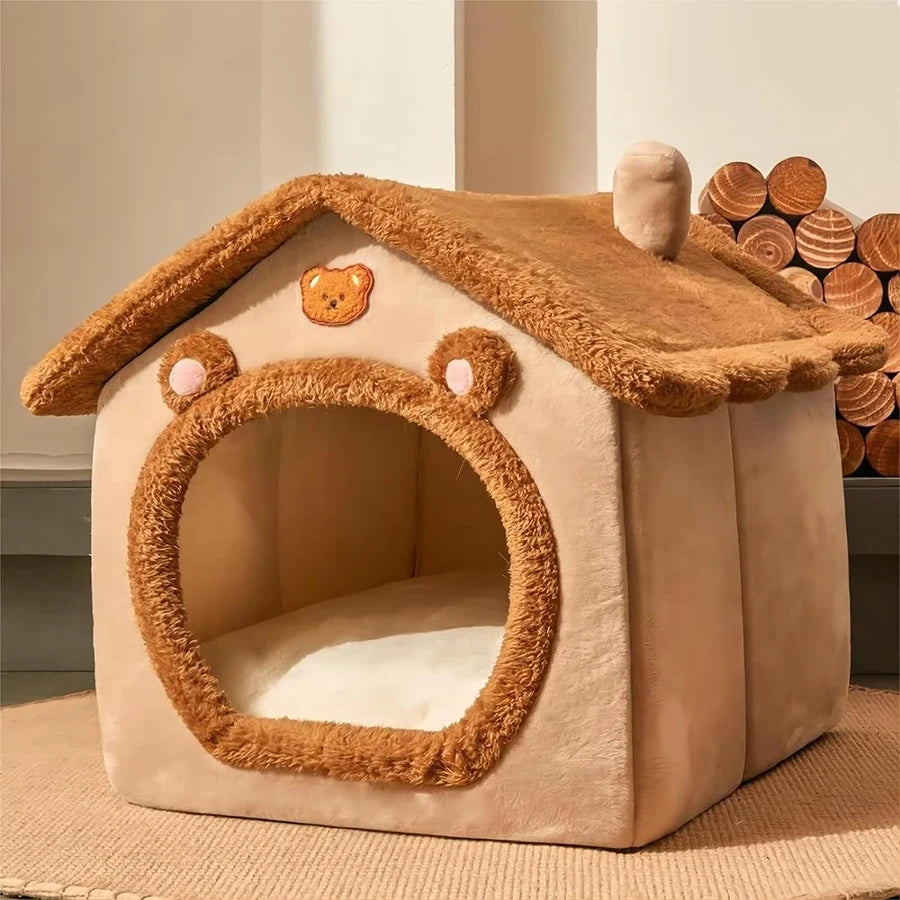 Foldable Pet House Removable Washable Cat House Puppy Cave Sofa Pet Bed House for Extra Small Dogs and Small and Medium Cats MultiShop24