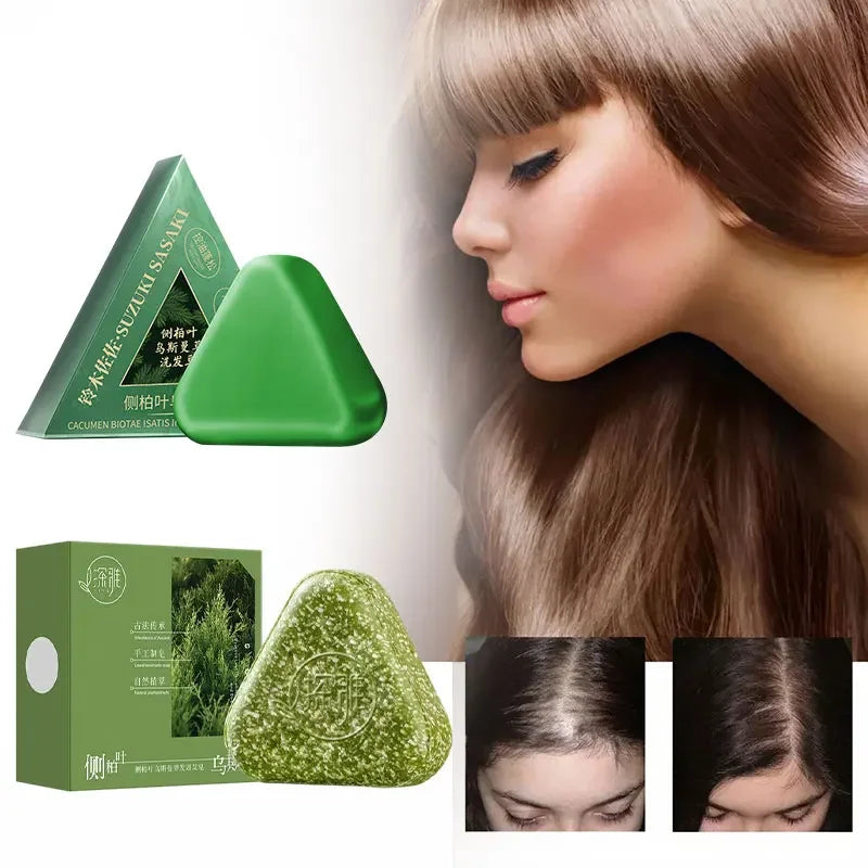 Natural Herbal Shampoo Soap Usman Grass Handmade Soap Hair Nourishing