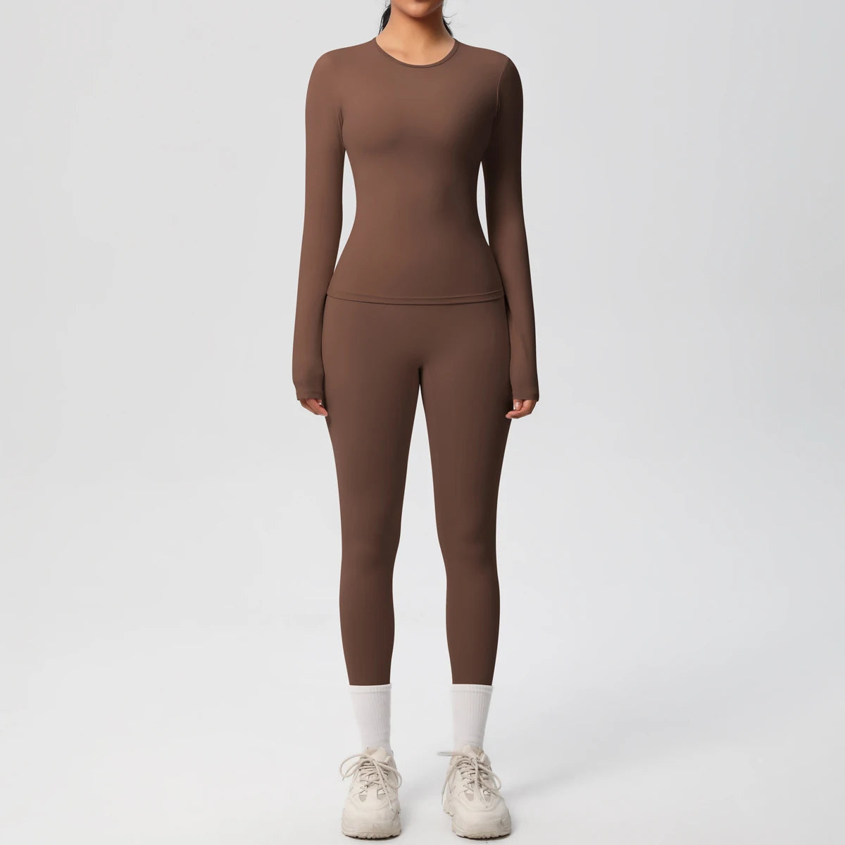 2 PCS Sportswear Yoga Set Gym Clothes Yoga Suits For Women Fitness Set Tracksuits Sports Long Sleeve Crop Top Gym Leggings MultiShop24