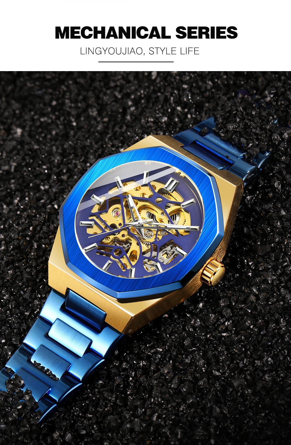 FORSINING 344D Top Brand Luxury Skeleton Automatic Mechanical Men's Multi Shop24