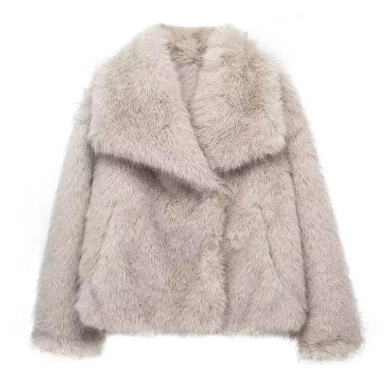 MUJER 2025 Faux Fur Coat Women Fluffy Women's Winter Jacket Long Sleeve Warm Winter Woman Coat Luxury Outerwears Coats for Woman MultiShop24
