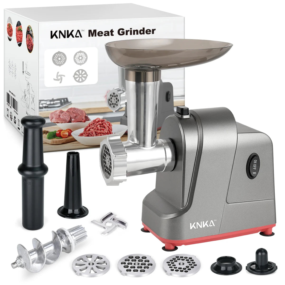 Electric Meat Grinder with 3 Stainless Steel Cutting Plates - Multi Shop24