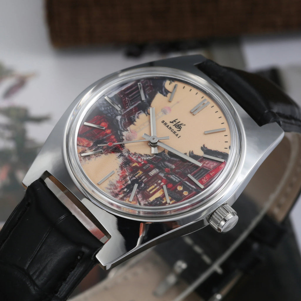 Shanghai 36MM Hand-Wind Mechanical Watch 7120 Waterproof Bauhaus Multi Shop24