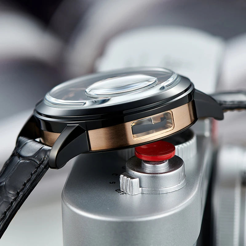 OBLVLO Luxury Retro 45mm Dial Skeleton Automatic Watches For Men Multi Shop24