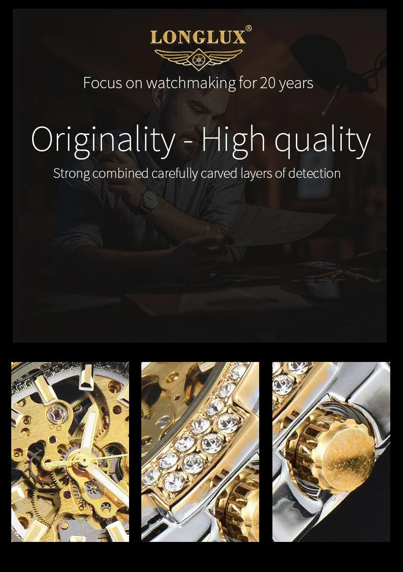 LONGLUX automatic man watch luxury stainless steel Multi Shop24