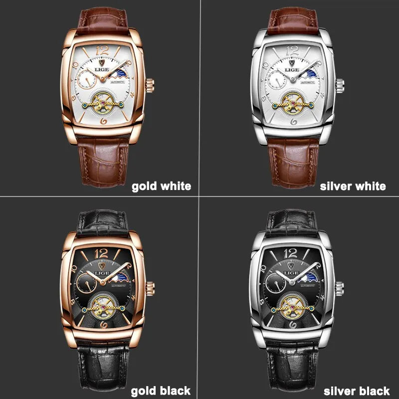 2024 LIGE New Men Watch Automatic Mechanical Watch for Men Multi Shop24