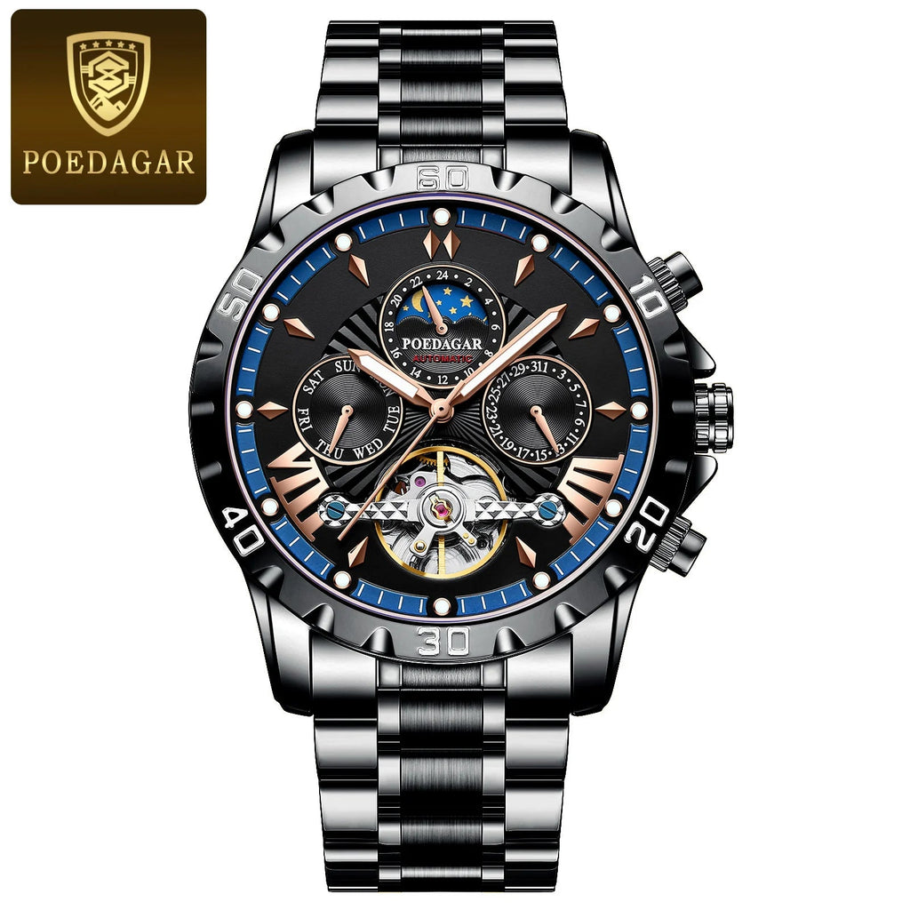 POEDAGAR Luxury Automatic Wristwatch Waterproof Multi Shop24