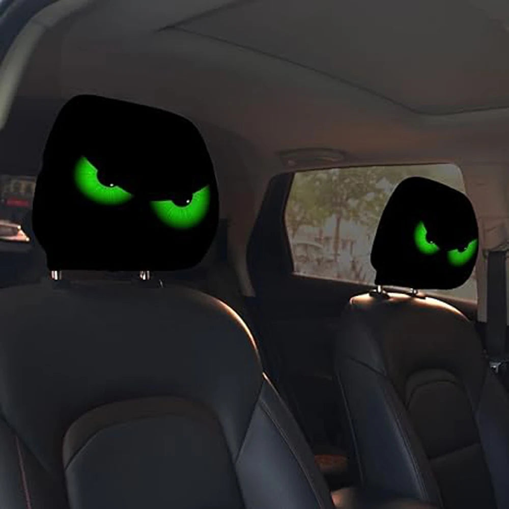 2PCS Funny Slanted Eyes Cartoon Print Car - Multi Shop24