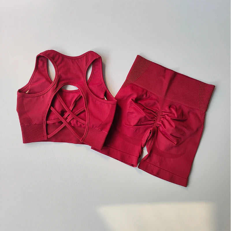 2 PCS Women's Seamless Yoga Set Multi Shop24