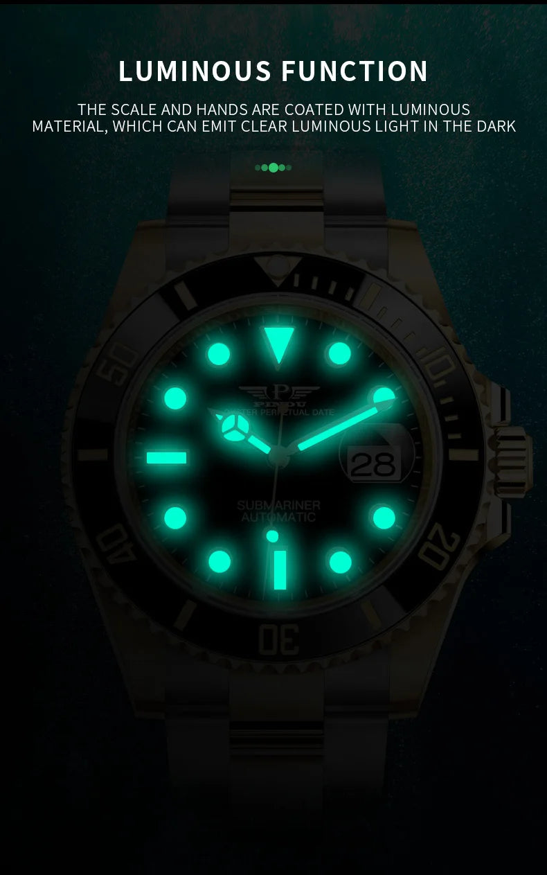 Reloj Hombre PINDU DESIGN Water Ghost Men Mechanical Wristwatch 40MM Luxury Multi Shop24